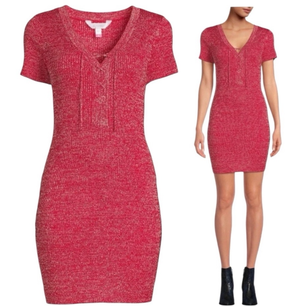 No Boundaries Bodycon Metallic Red/Metallic Party Women/Junior Dress Size M 7-9